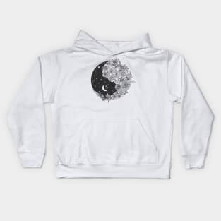 Floral Ying yang Kids Hoodie